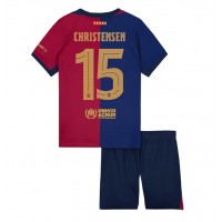 Dětský fotbalový dres Barcelona Andreas Christensen #15 2024-25 Domácí Krátký Rukáv (+ trenýrky)